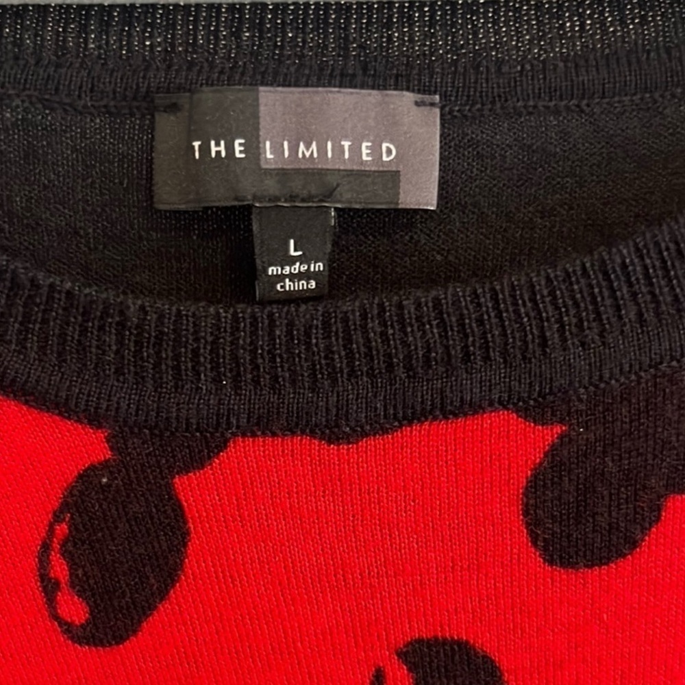 The Limited Red and Black Sweater - Large - Picture 4 of 9